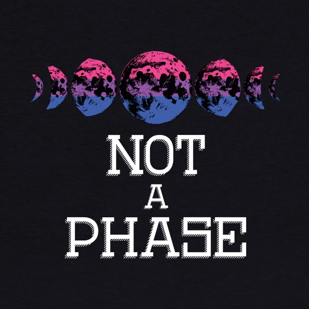 Not A Phase Bisexual LGBTQ Bi Pride Flag Moon by Zone32